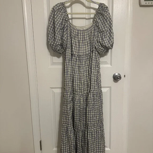 CJLA Maddie Gingham Dress in Lavender - Picture 2 of 6